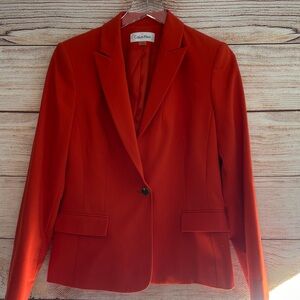 Calvin Klein Women's Bold Orange Blazer